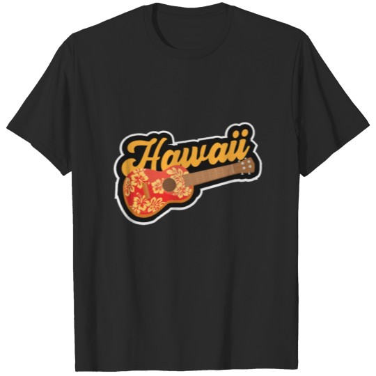 Discover Hawaii Uke Ukulele Gift I Flower Ukulele Aloha T-shirt