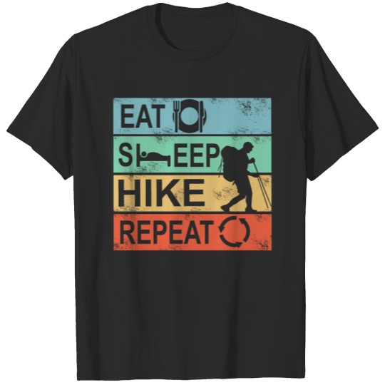 Discover Eat. Sleep. Hike. Repeat Hiking Hike Outdoor Gift T-shirt