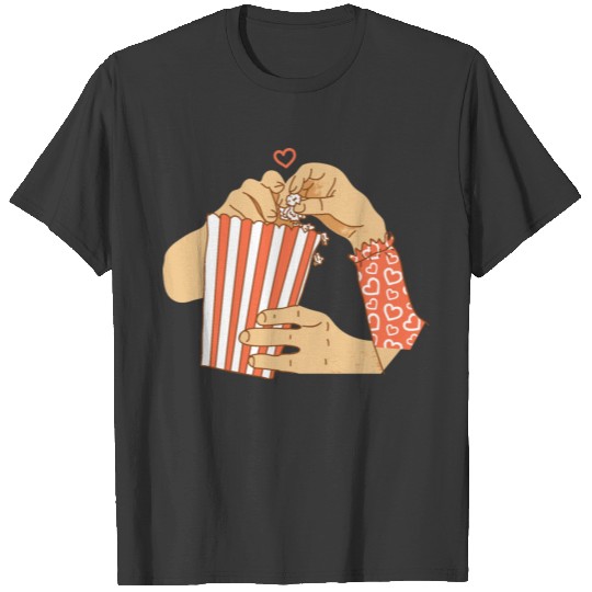 popcorn couple T-shirt
