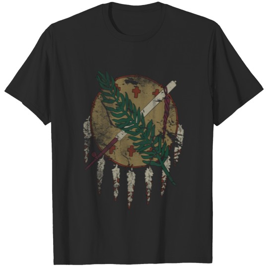 Discover Vintage Grunge Oklahoma Flag T-shirt