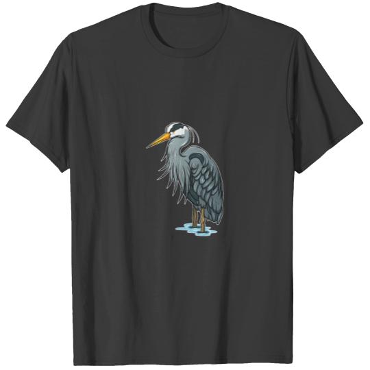 Great Blue Heron Birding Bird Crane Animal Gift T-shirt