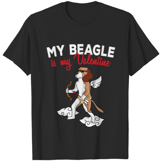 Discover My Beagle Is My Valentine Dog Valentines Day Gift T-shirt