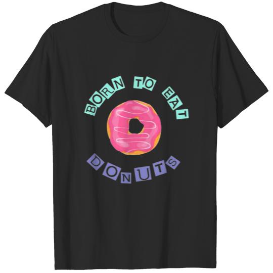 Discover Cartoon Style Pink Donut T-shirt