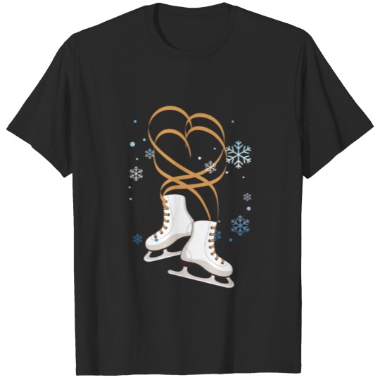 Discover Ice Skating Shoes Heart Lace Winter Sports Gift T-shirt