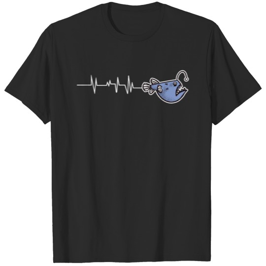 Discover fish heartbeat funny design for fishing T-shirt