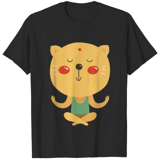 Discover Cute Cat Meditating T-shirt