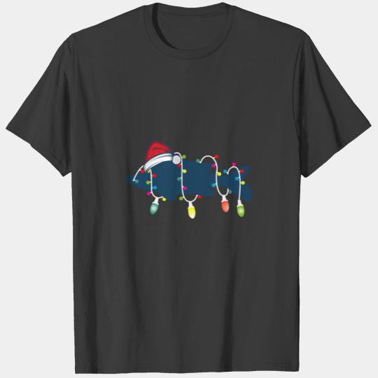 Christmas Fish Tree Fisherman Or Ice Fisher Gift T-shirt