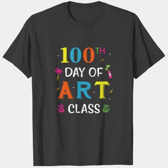 Happy 100th Day Of ART Class Teacher Student Gift T-shirt