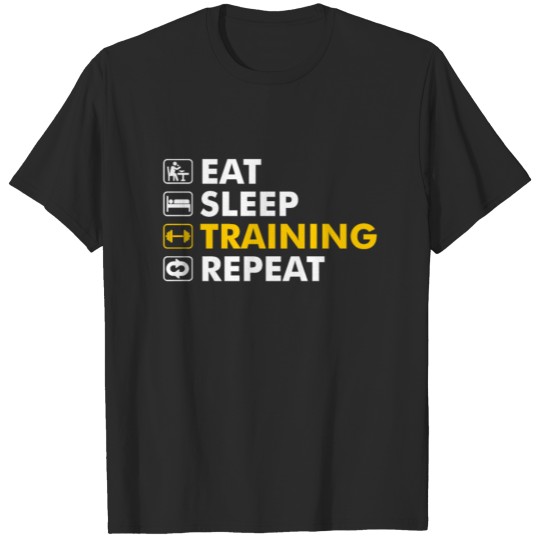 Discover Eat Sleep Training Repeat T-shirt