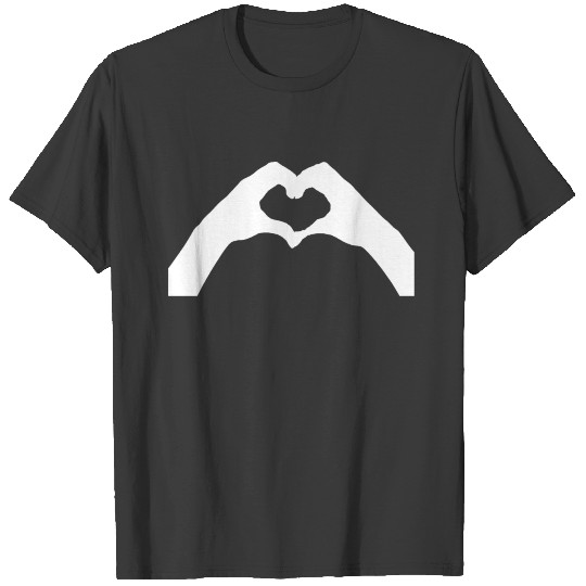 Valentines Love Heart Hand Symbol T-shirt
