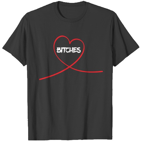 Bitches with love T-Shirt Design Friendship Day T-shirt