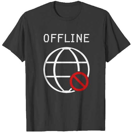 No internet icon and social media detox T-shirt
