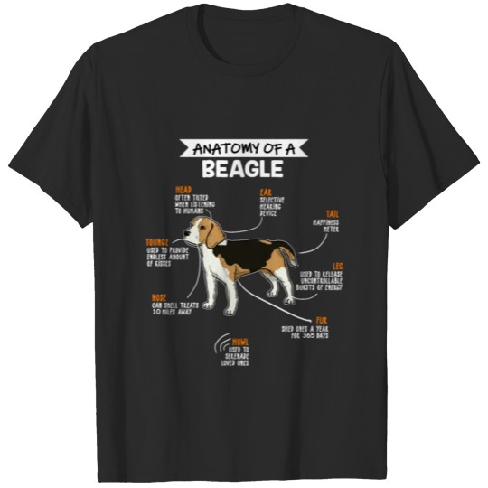 Discover Anatomy Of A Beagle Funny Dog Owner Gift T-shirt