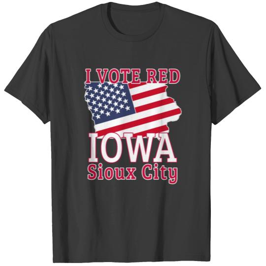 2020 Presidential Campaign I Vote Red Iowa Sioux T-shirt