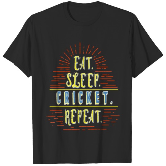 Discover Eat Sleep Cricket Repeat Coach T-shirt