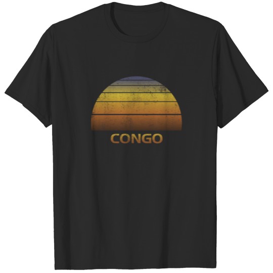 Discover Vintage Sunset Congo African Family Vacation T-shirt