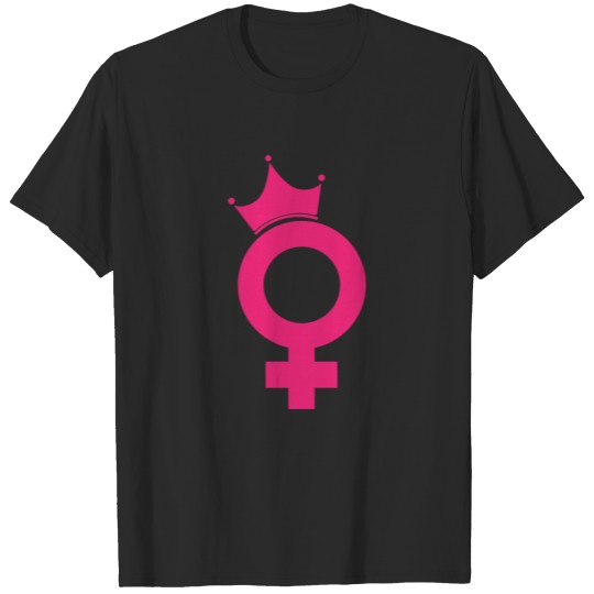 Discover Feminist Gender Female Symbol with Crown Gift Idea T-shirt