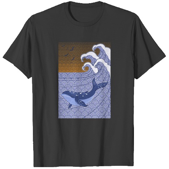 The Great Whale of Kanagawa T-shirt