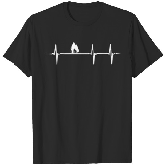 Discover heartbeat flame fire T-shirt