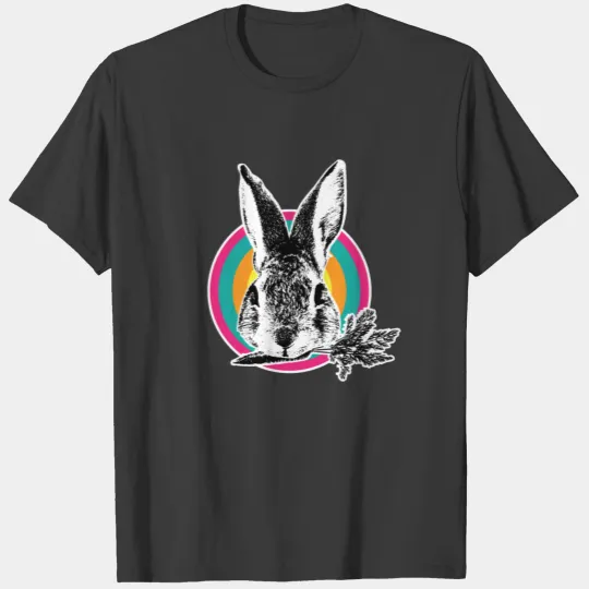 Easter Bunny Face With Carrots T-shirt