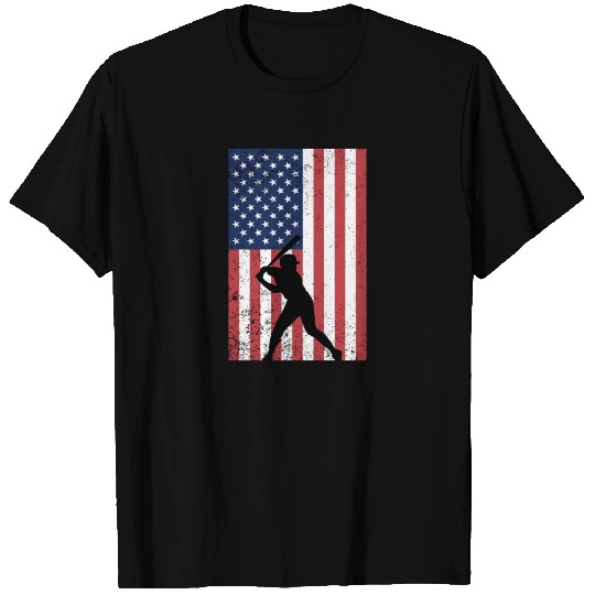 Baseball American Flag T-shirt