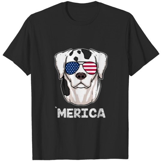 Discover Patriotic America Dalmatian Dog Owner Gift T-shirt