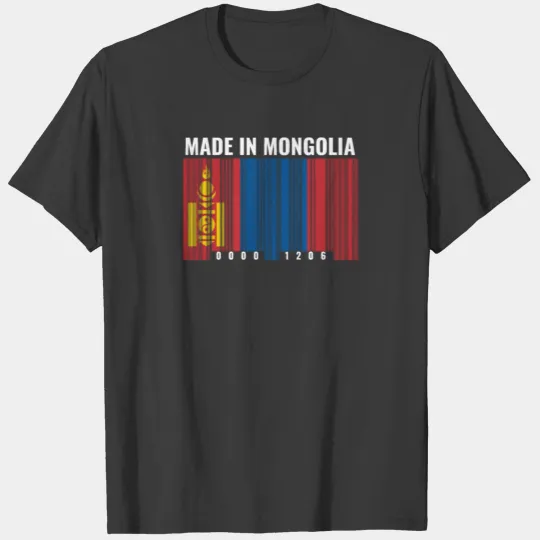 Mongolia Heritage Mongolian Roots Barcode T-shirt