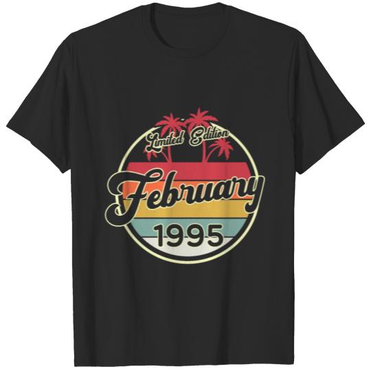 Vintage 80s February 1995 25th Birthday Gift Idea T-shirt