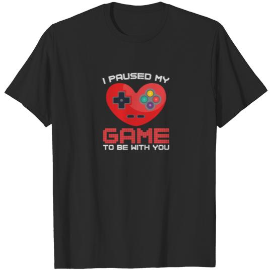 Discover Video Gaming Valentines Day Gift Paused Game T-shirt