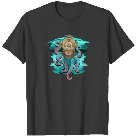 Discover Scuba Diving Octopus Steampunk T-shirt