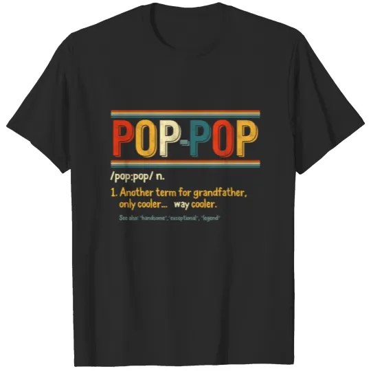 Vintage Pop Pop Definition Cooler Grandfather T-shirt