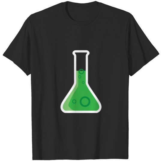 Chemistry - Erlenmeyer flask with green liquid T-shirt