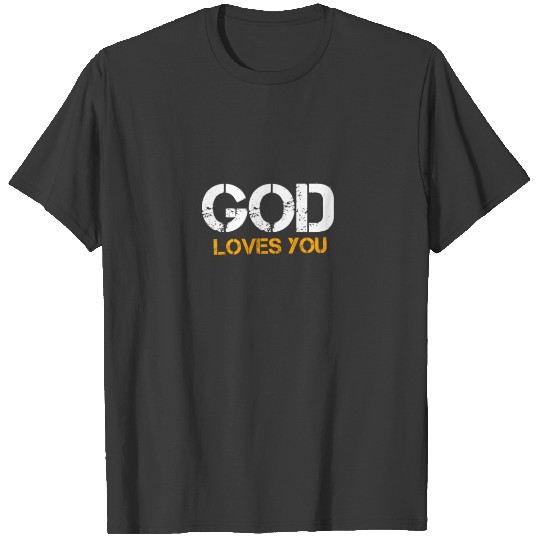 God Loves You pullover backpack Sport Shirt Jesus T-shirt