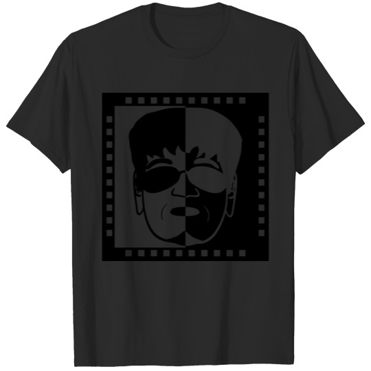 abstract man face black version T-shirt