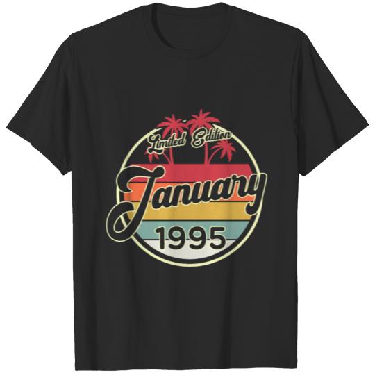 Vintage 80s January 1995 25th Birthday Gift Idea T-shirt