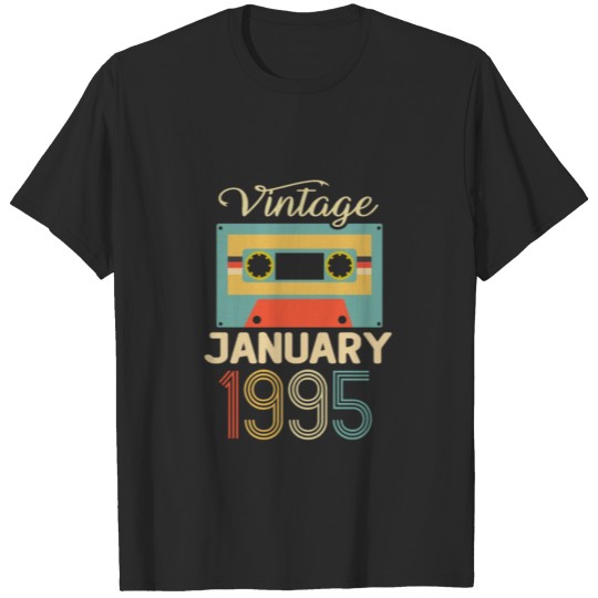 Discover Vintage January 1995 25th Birthday 25 Year Gift T-shirt