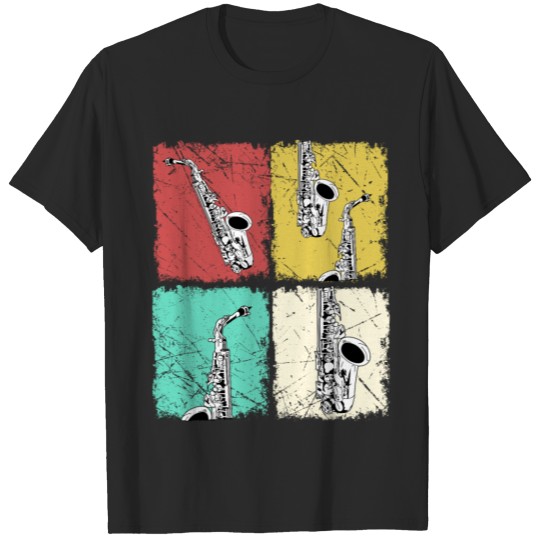 Discover Saxophonist Gift Men Women Jazz Music Saxophone T-shirt
