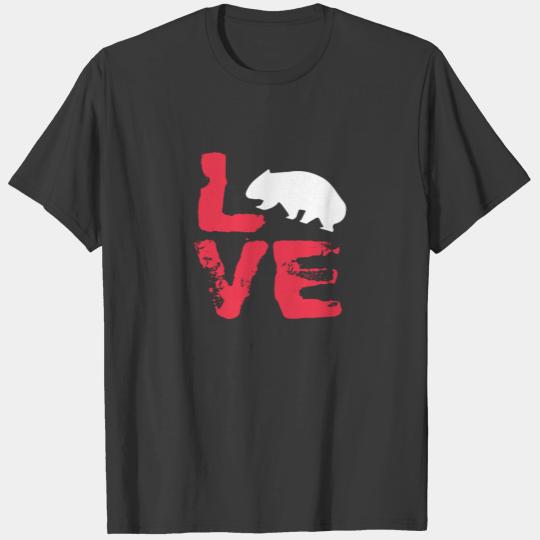 Wombat Love Cute Australia wild animal wilderness T-shirt