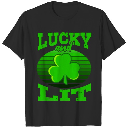 Discover ST PATRICKS DAY LUCKY AND LIT SHAMROCK Gift Men T-shirt