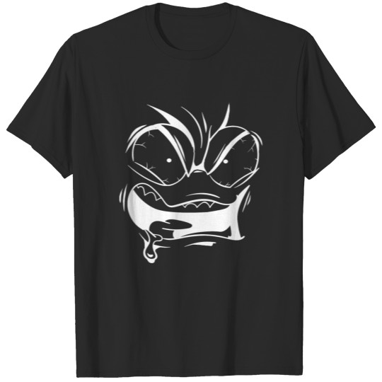 Angry face white T-shirt