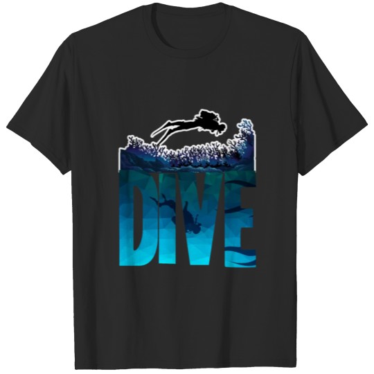 Discover Dive - diving, divers, snorkeling T-shirt