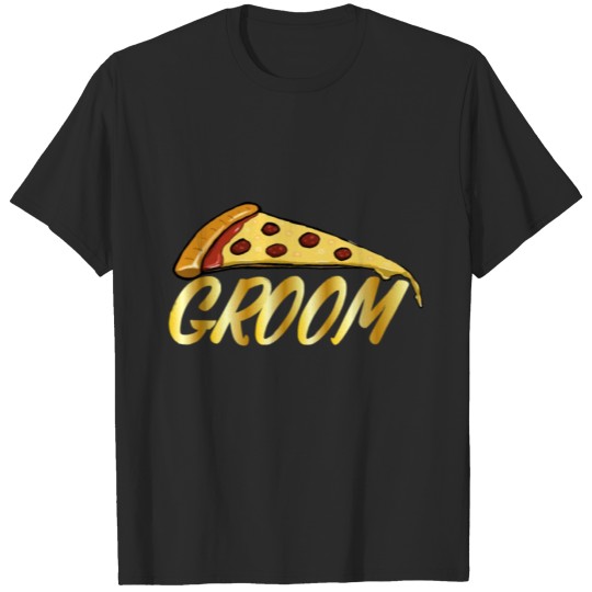 Discover Bachelor Party for Bride and Funny Groom Pizza T-shirt