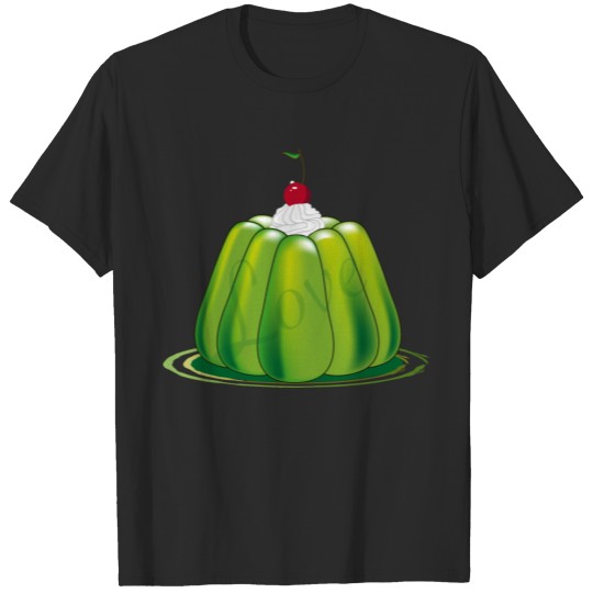 Discover green jelly with cream and cherry T-shirt