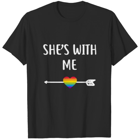 Discover Lesbian Matching Couple Gifts She's With Me Set 2l T-shirt