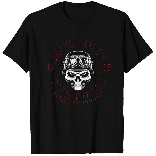 built not bought, Skull, helmet, bikers T-shirt