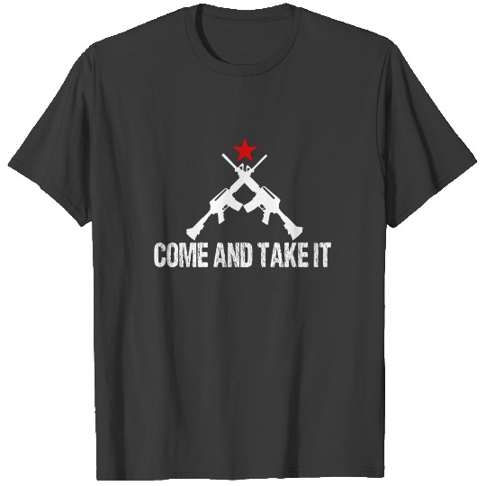 come and take it m16 weapon motif T-shirt