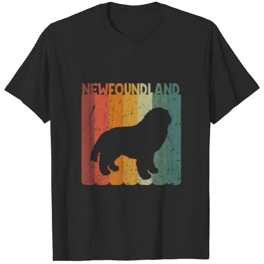 Discover Retro Newfoundland Dog Dog Lover Gift Idea T-shirt
