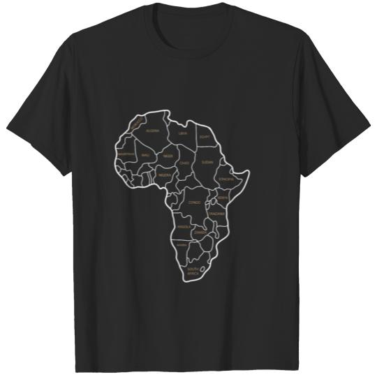 Discover Modern map of Africa T-shirt