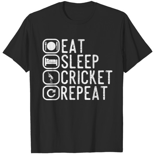 Discover Cricket Eat Sleep Repeat T-shirt