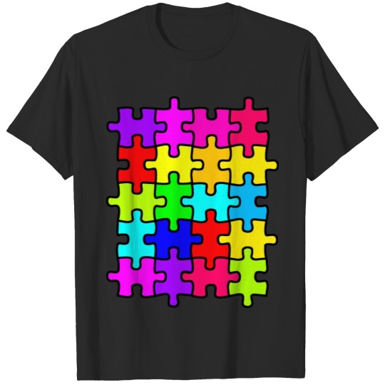Discover Funny puzzle - Cool colors T-shirt